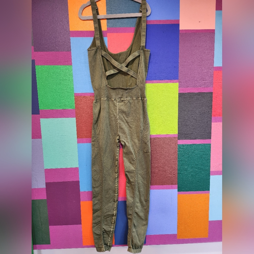 Free People Movement Good Karama Onesie- Secret Moss (XS/S) - Picture 3 of 5